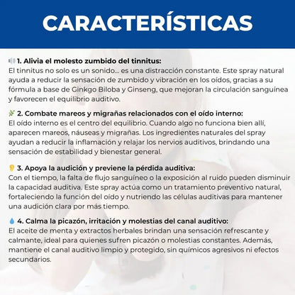 TINNIDROP | SPRAY PARA EL ALIVIO Y LIMPIEZA PROFUNDA DE LOS OÍDOS